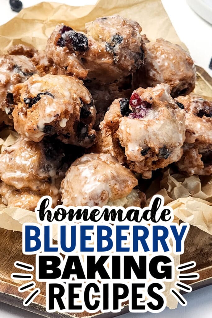 blueberry baking recipes - Fried Blueberry Donut Holes with Vanilla Glaze