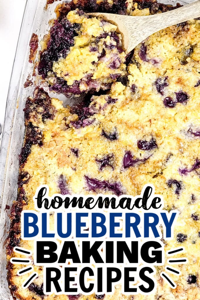 blueberry baking recipes - Lemon Blueberry Cream Cheese Swirl Dump Cake copy (1)