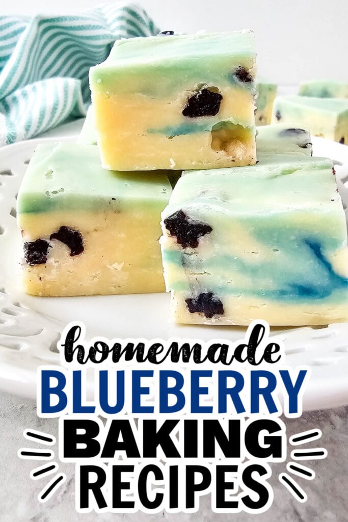 blueberry baking recipes -Sweet and Creamy Blueberry Fudge copy