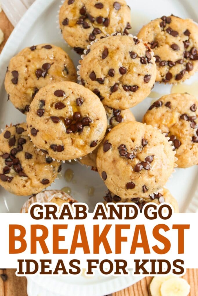 breakfast for kids - Chocolate Chip & Banana Pancake Muffins