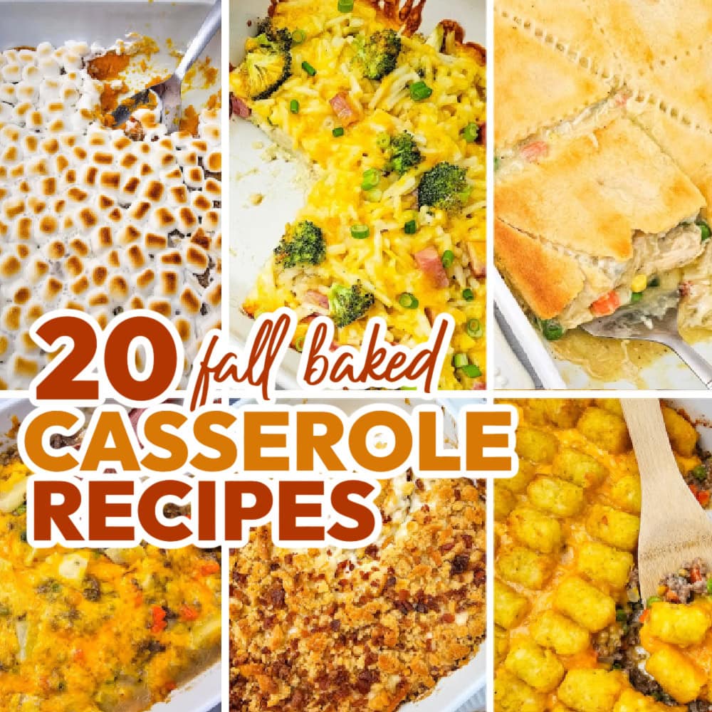 casserole recipes social media image