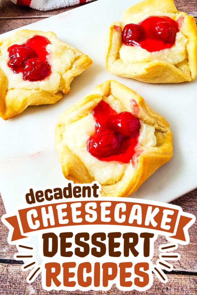 cheesecake recipes -Cherry Cheesecake Crescent Pastries