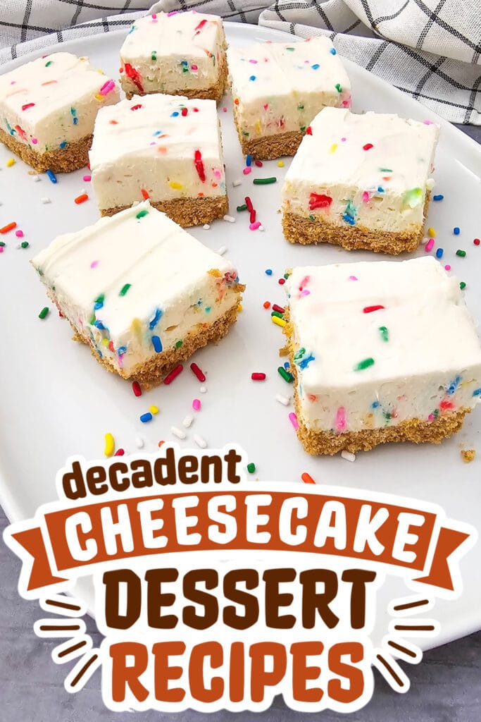 cheesecake recipes -Funfetti Cheesecake Bars