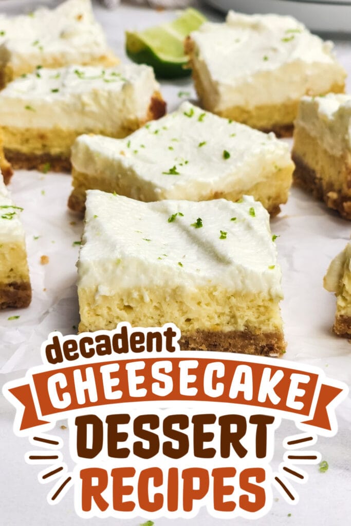 cheesecake recipes -Key Lime Cheesecake Pie Bars
