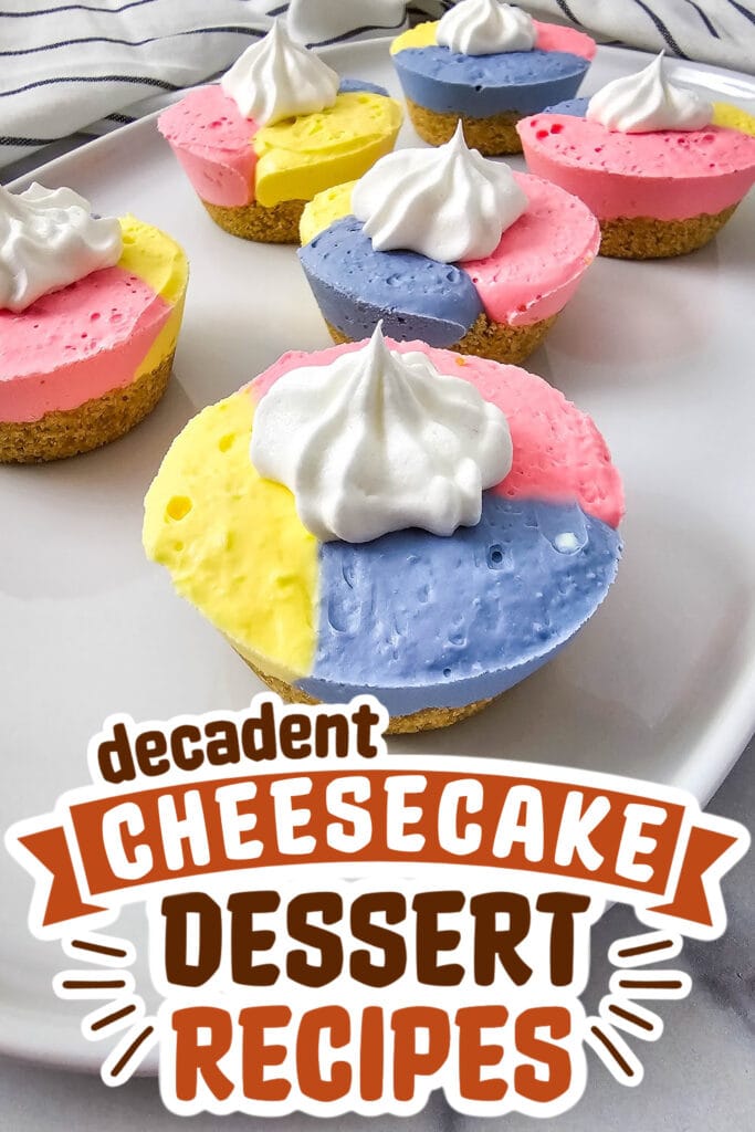 cheesecake recipes -No-Bake Unicorn Cheesecake Bites