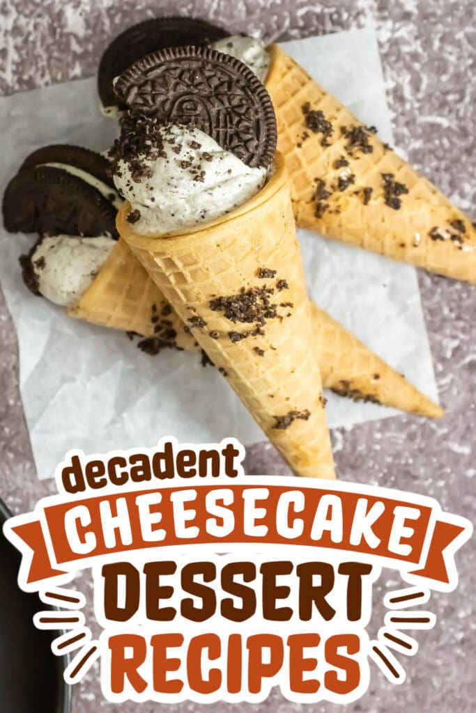 cheesecake recipes -Oreo Cheesecake Cones
