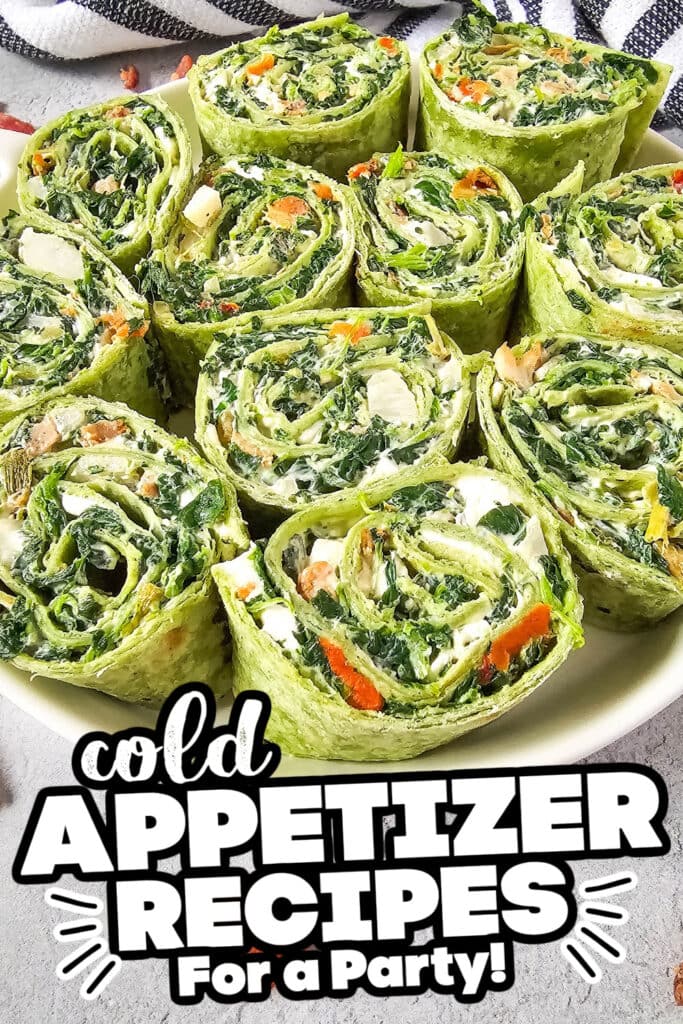 cold appetizer - Classic Spinach Dip Pinwheels