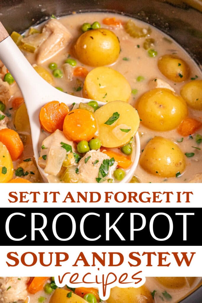 crockpot soup - Slow Cooker Creamy Chicken Stew copy