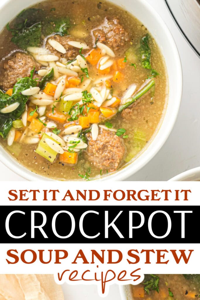 crockpot soup - Slow Cooker Italian Wedding Soup copy