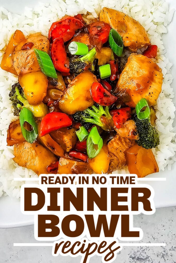 dinner bowl recipes - Teriyaki Chicken and Rice Bowl copy