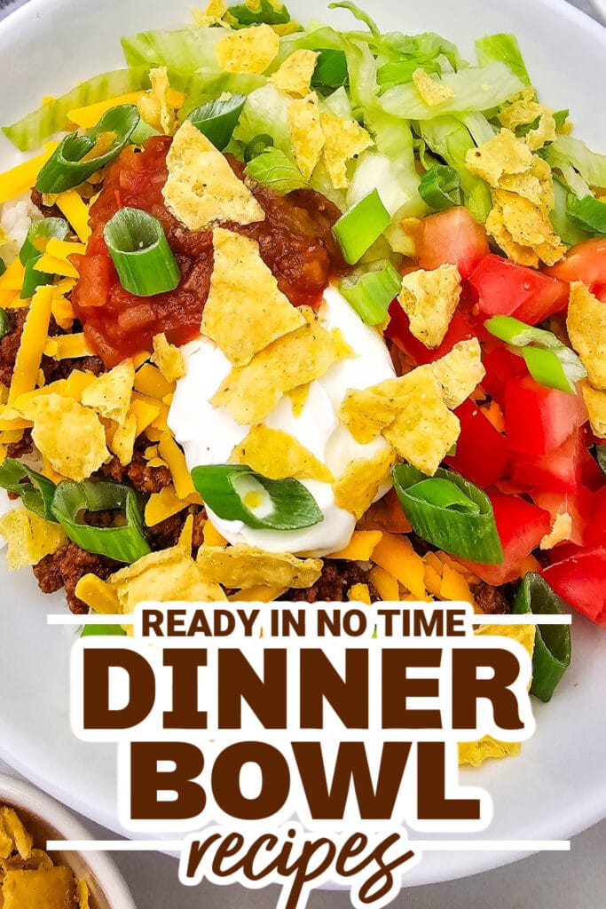 dinner bowl recipes - Tex-Mex Taco Bowl copy
