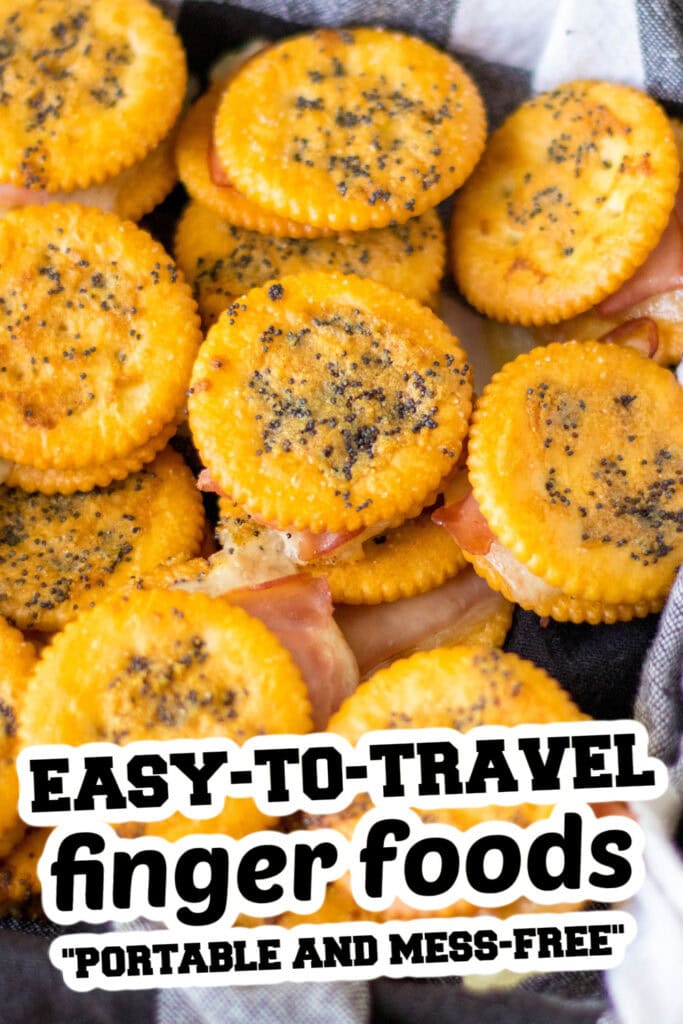easy to travel finger food - Buttery Ritz Ham Sandwiches