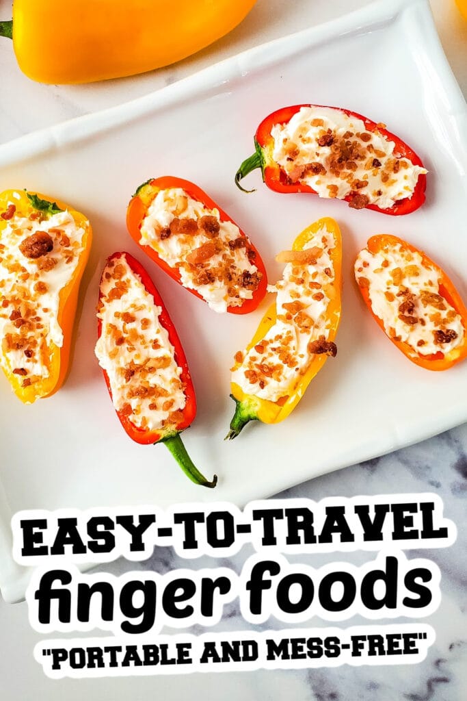 easy to travel finger food -Cheesy Bacon Stuffed Mini Peppers