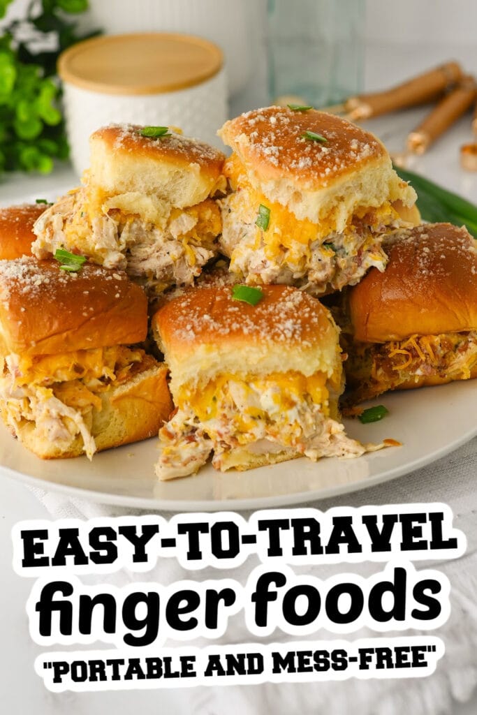 easy to travel finger food -Crack Chicken Sliders