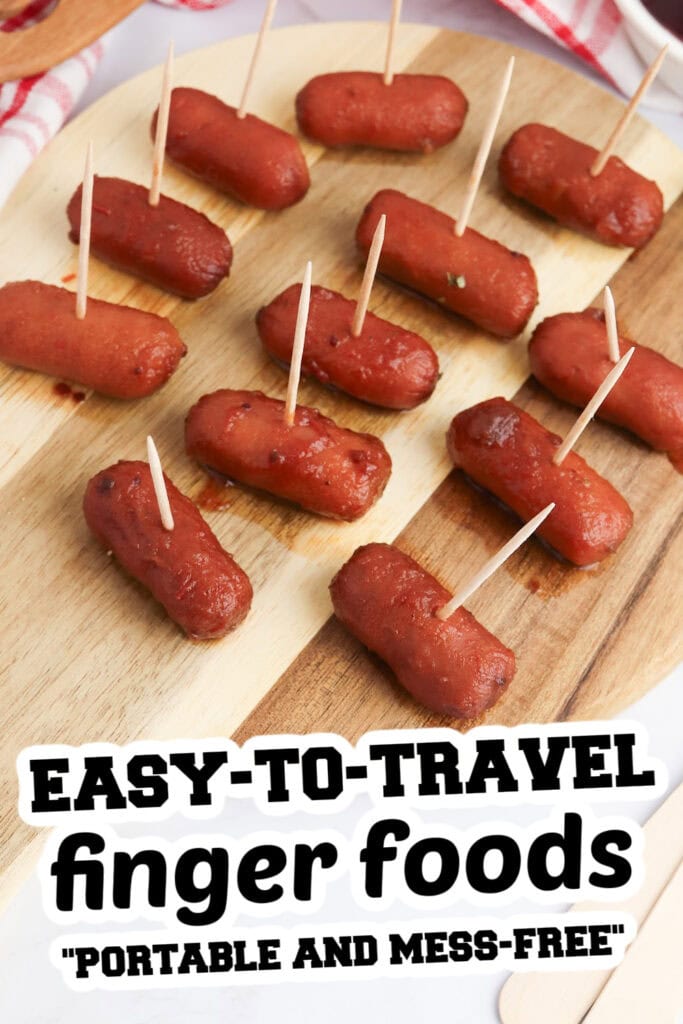 easy to travel finger food - Cranberry Cocktail Sausages