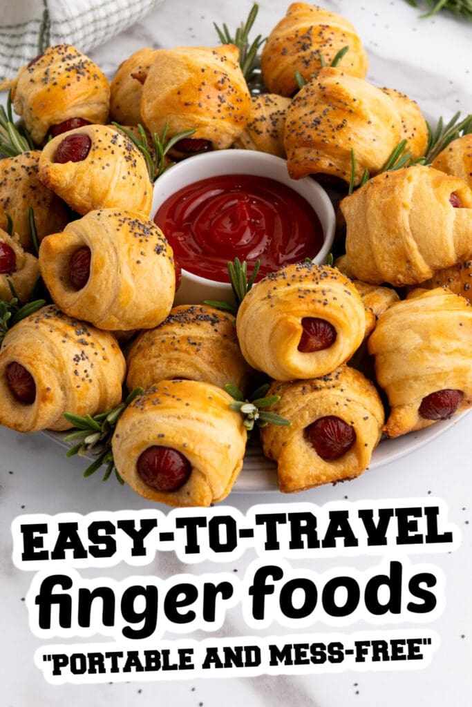 easy to travel finger food - Flaky Mini Piggies in a Blanket