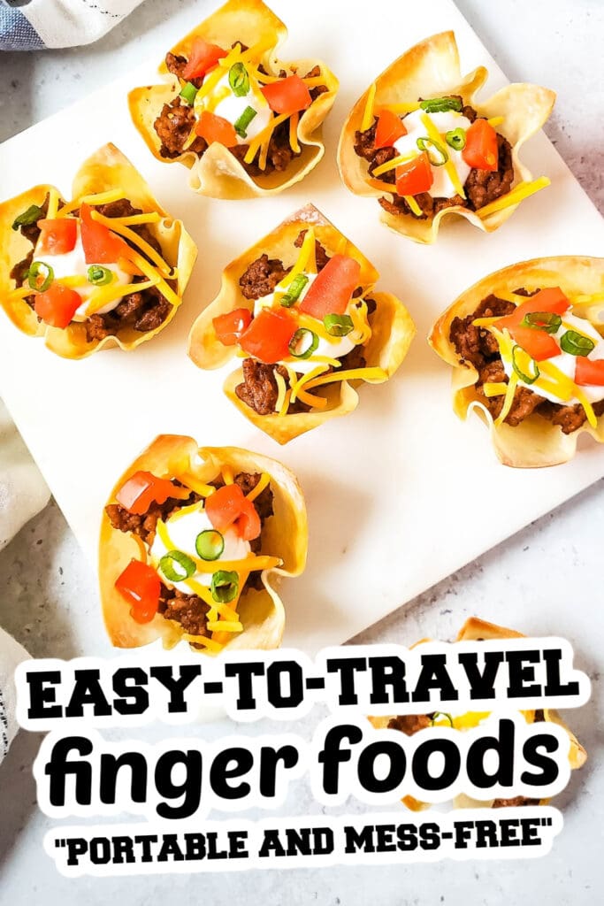 easy to travel finger food -Taco Wonton Cups