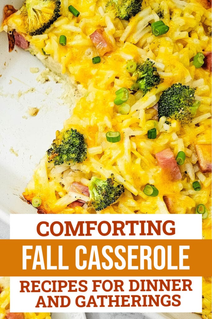 fall casserole recipes - Cheesy Broccoli Breakfast Casserole copy