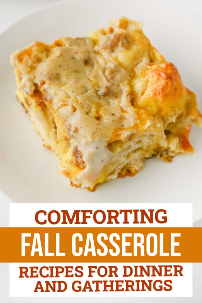 fall casserole recipes - Sausage and Gravy Biscuit Casserole copy
