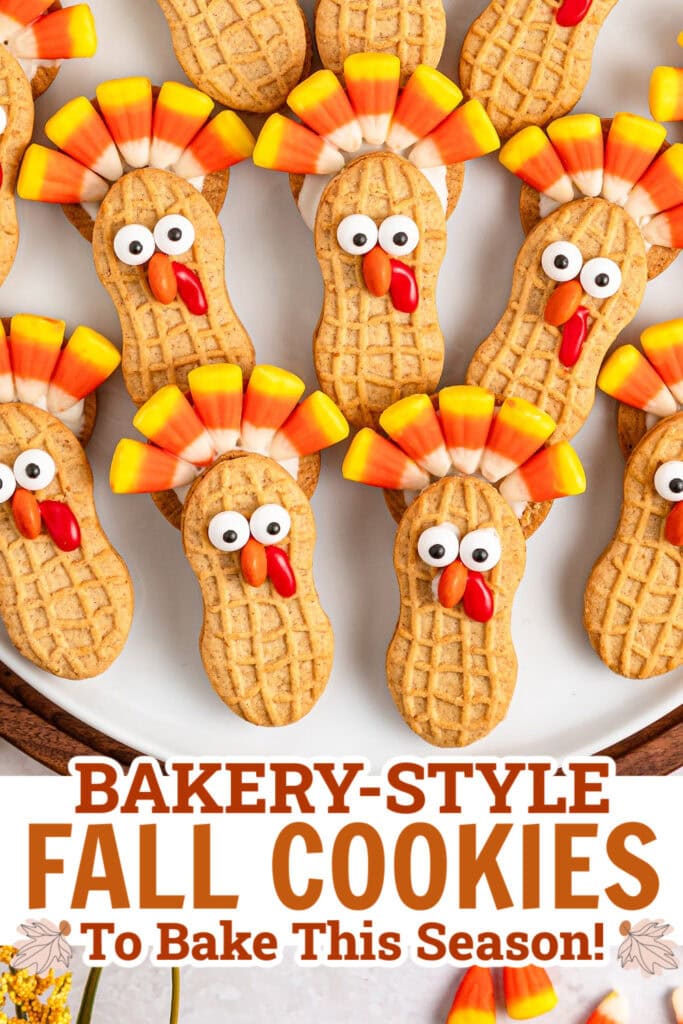fall cookies - Nutter Butter Turkey Cookies