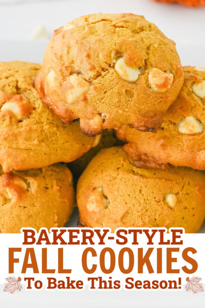 fall cookies - Pumpkin White Chocolate Chip Cookies