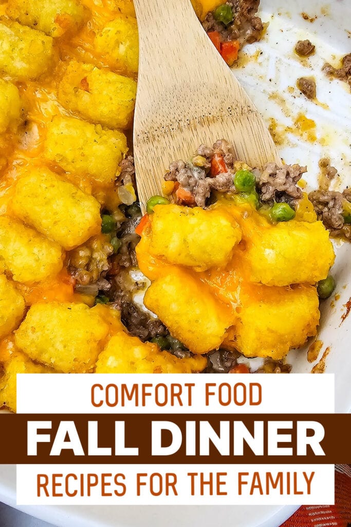fall dinners - Beefy Cheesy Tater Tot Casserole copy