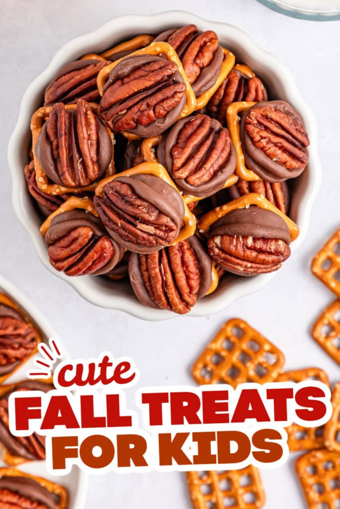 fall treats for kids - Crunchy Pecan Rolo Pretzels copy