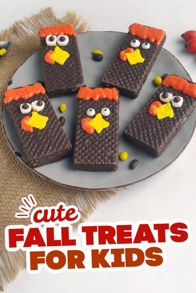 fall treats for kids - Cute Turkey Chocolate Bars copy