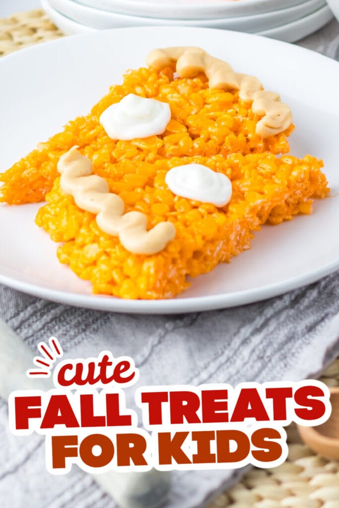 fall treats for kids - Pumpkin Pie Rice Krispies copy