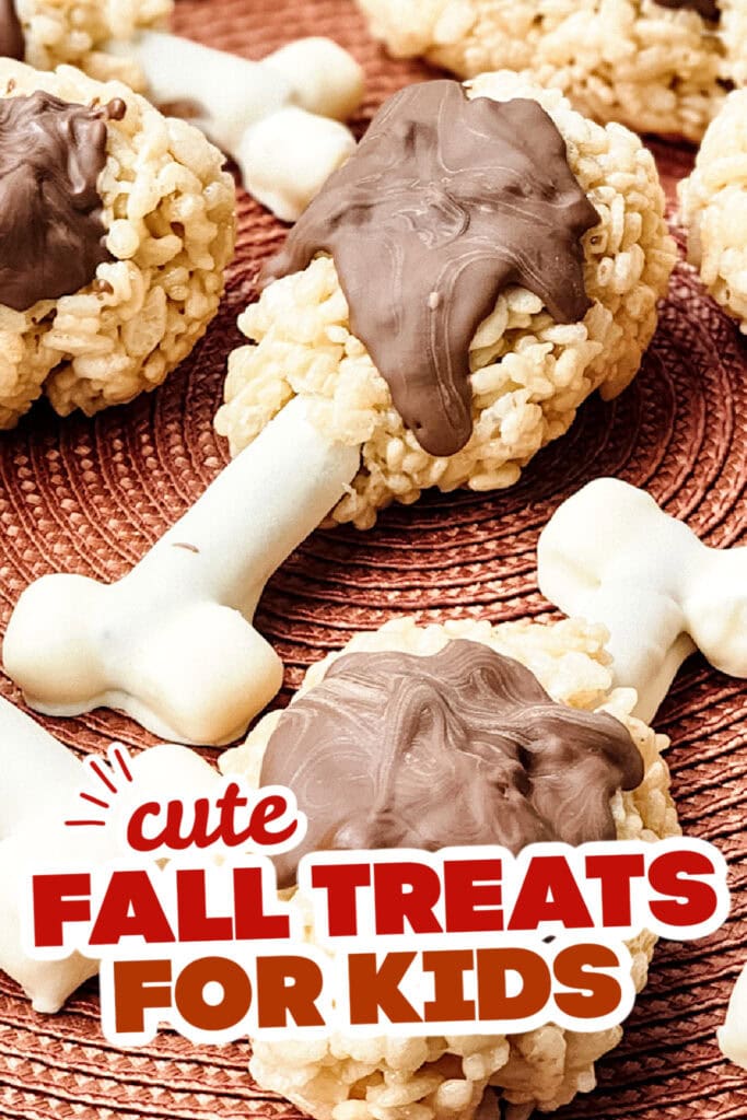fall treats for kids - Turkey Leg Rice Krispies Treats copy