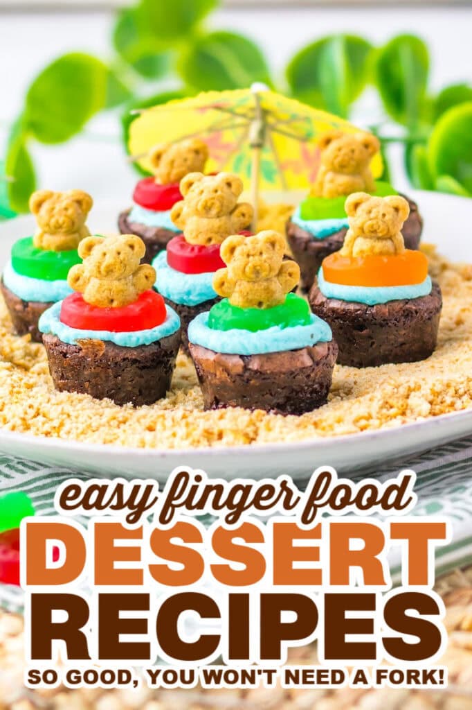 finger food desserts - Beach Brownie Cups