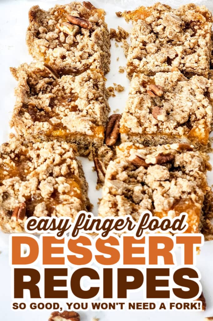 finger food desserts - Brown Butter Peach Bars