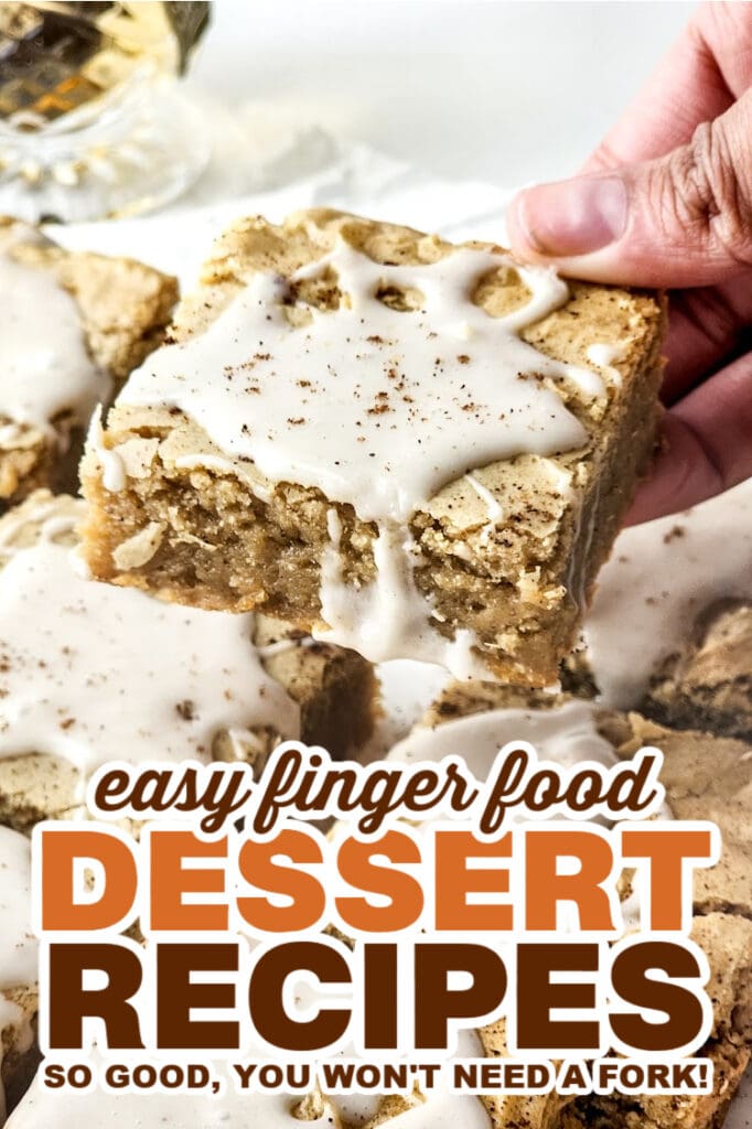 finger food desserts - Chai Latte Blondie