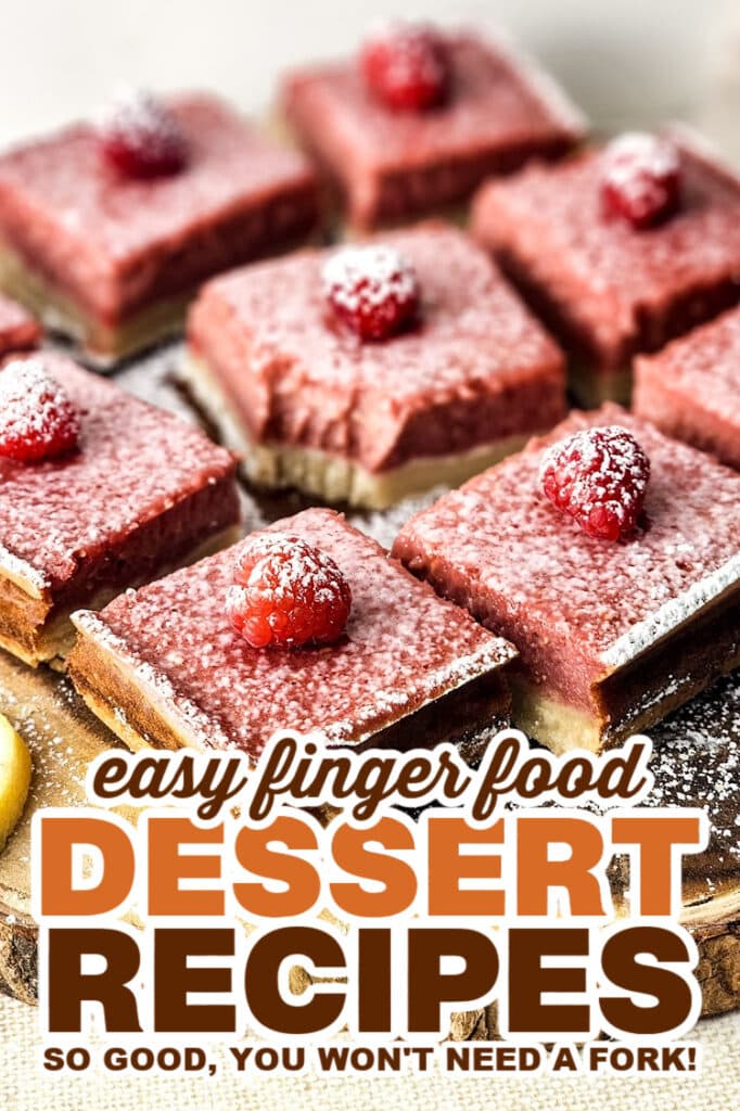 finger food desserts - Fresh Raspberry Lemon Bars with Shortbread Crust