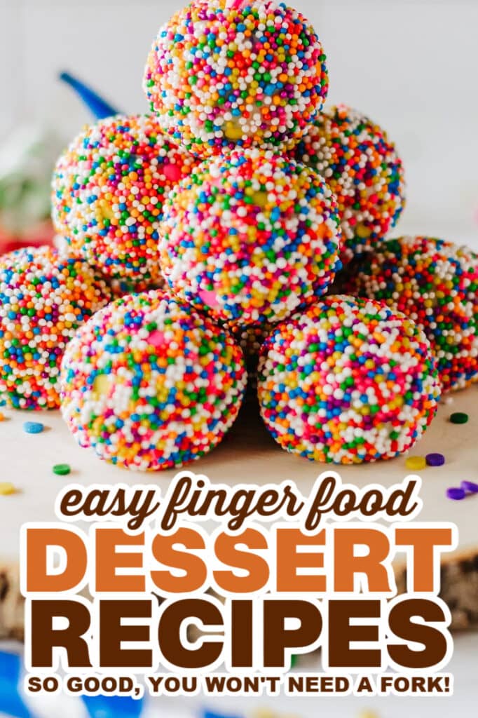 finger food desserts - FunFetti Cheesecake Bites
