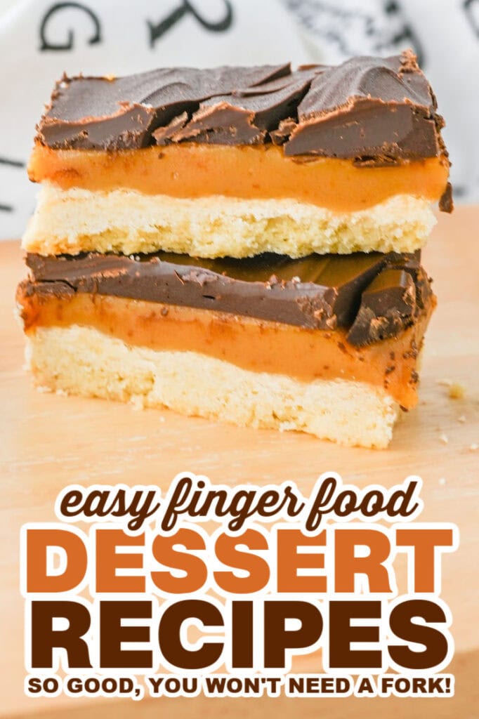 finger food desserts - Homemade Twix Bars
