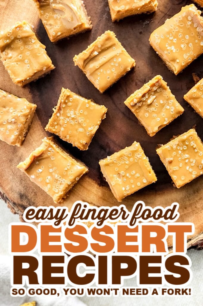 finger food desserts - Mini Dulce de Leche Cheesecake Squares
