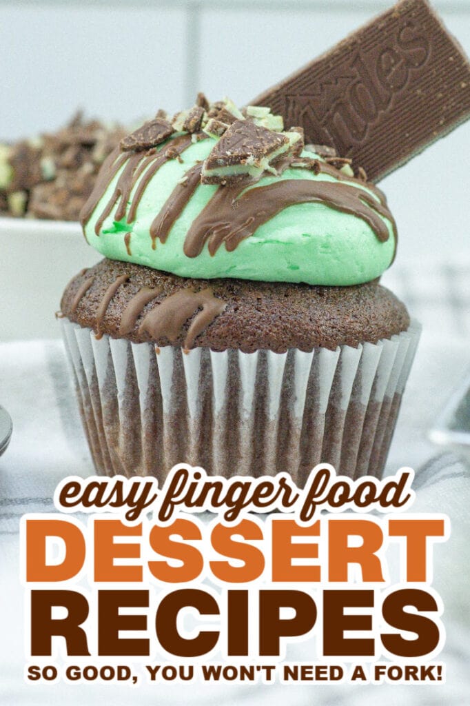 finger food desserts - Mint Chocolate Cupcakes
