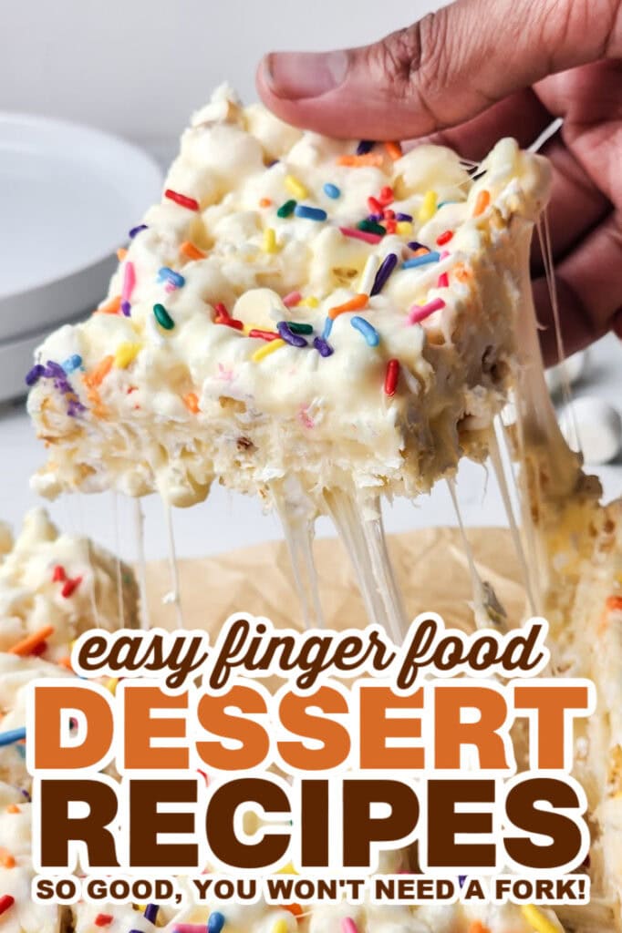 finger food desserts - Popcorn Marshmallow Treats