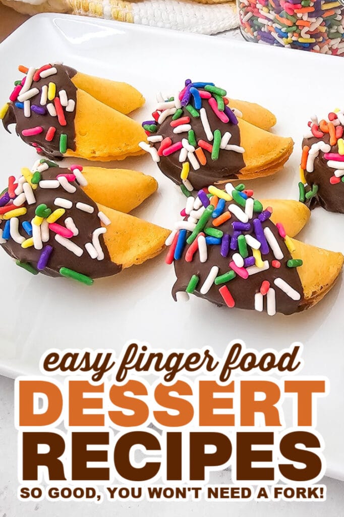 finger food desserts - Rainbow Sprinkle Fortune Cookies