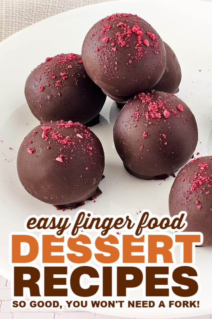 finger food desserts - Raspberry Chocolate Truffles