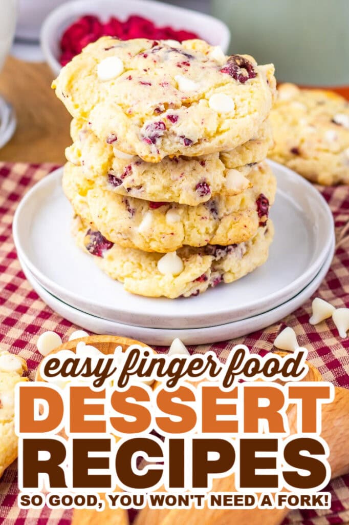 finger food desserts - Vanilla Cake Mix Raspberry Cheesecake Cookies