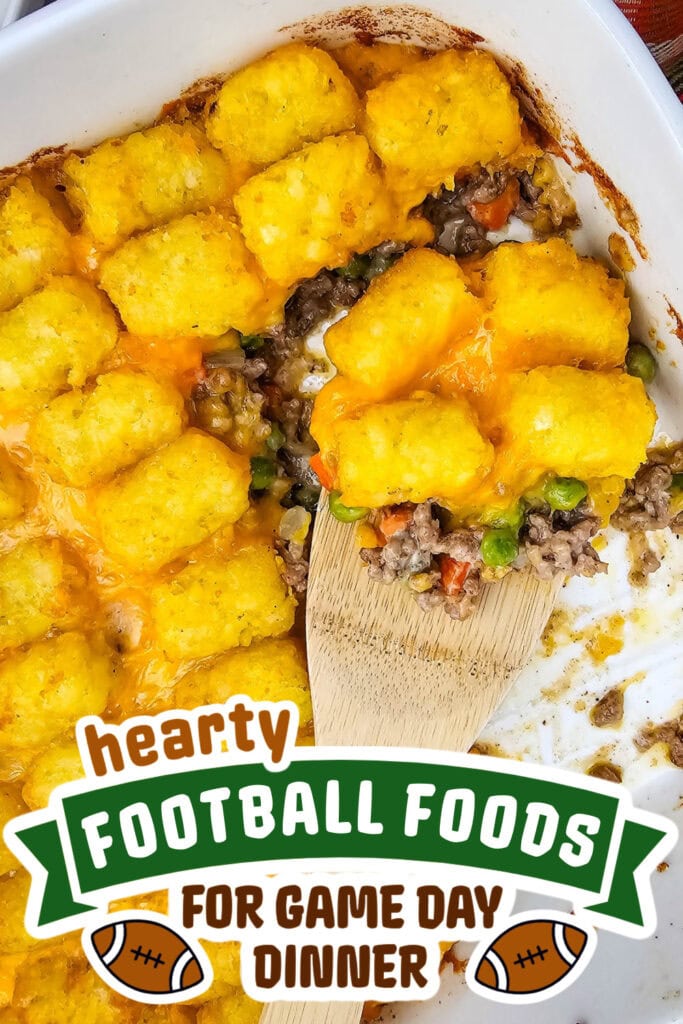 football food ideas - Beefy Cheesy Tater Tot Casserole copy