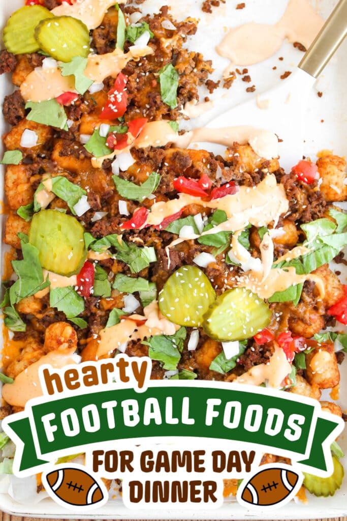 football food ideas -Cheeseburger Loaded Tots copy