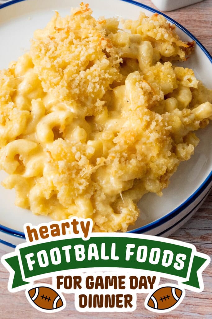 football food ideas - Creamy Baked Mac and Cheese copy
