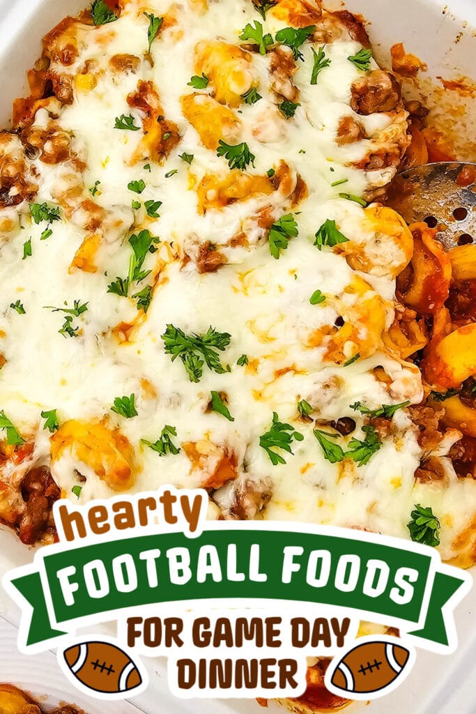 football food ideas -Italian Sausage Tortellini Casserole copy