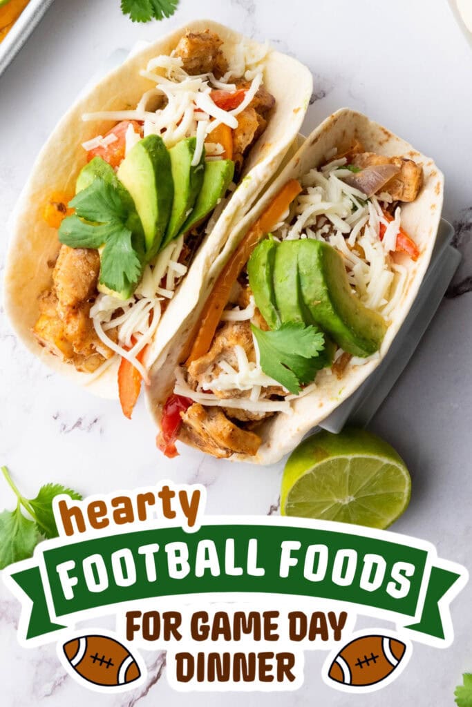 football food ideas - Sheet Pan Chicken Fajitas copy