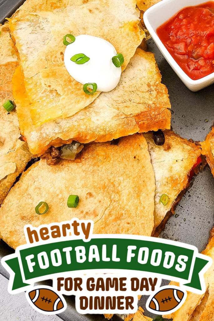 football food ideas - Sheet Pan Tex Mex Quesadillas copy