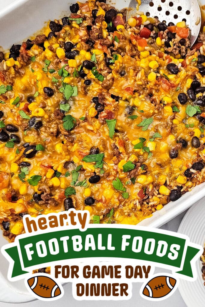 football food ideas - Taco Rice Casserole copy