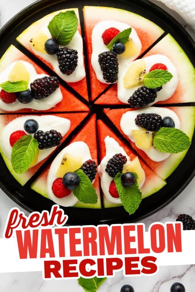 fresh watermelon recipes - Watermelon Pizza copy